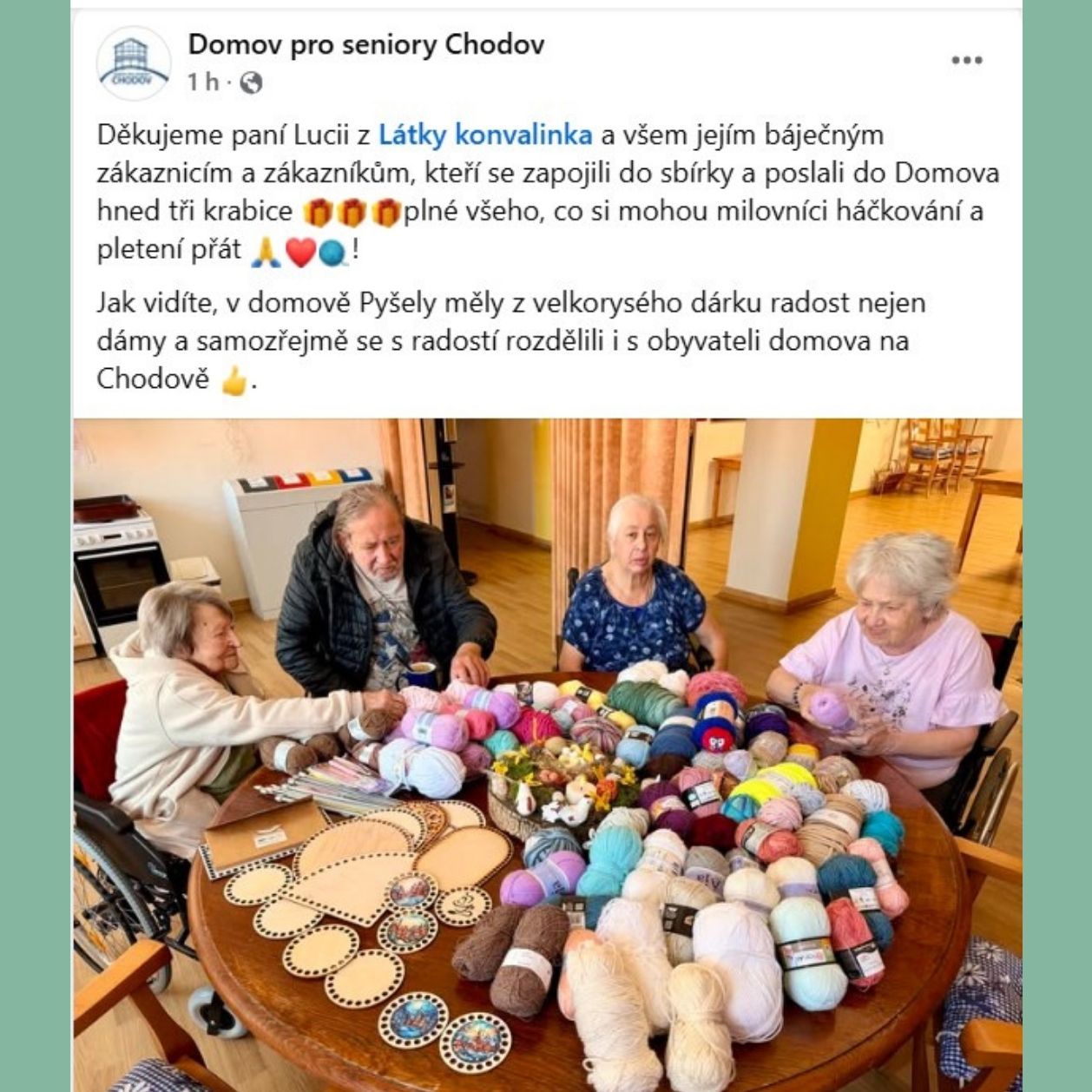 Domov pro seniory Chodov – pracoviště Praha a Pyšely